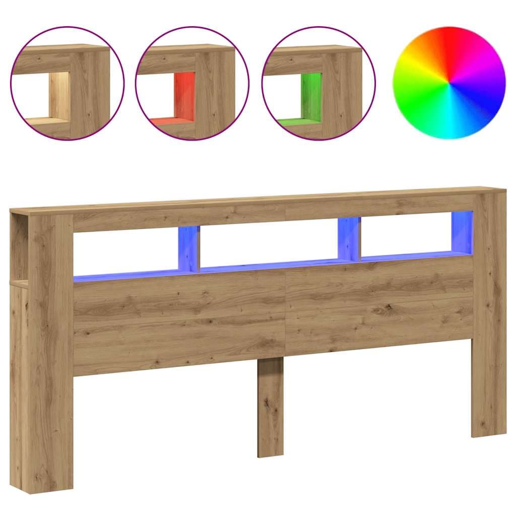 vidaXL Hoofdeinde LED artisanaal - foto 2