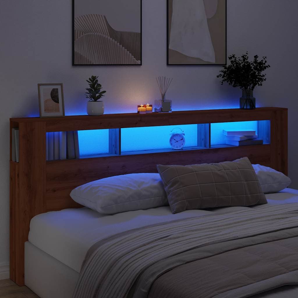 vidaXL Hoofdeinde LED artisanaal - foto 3