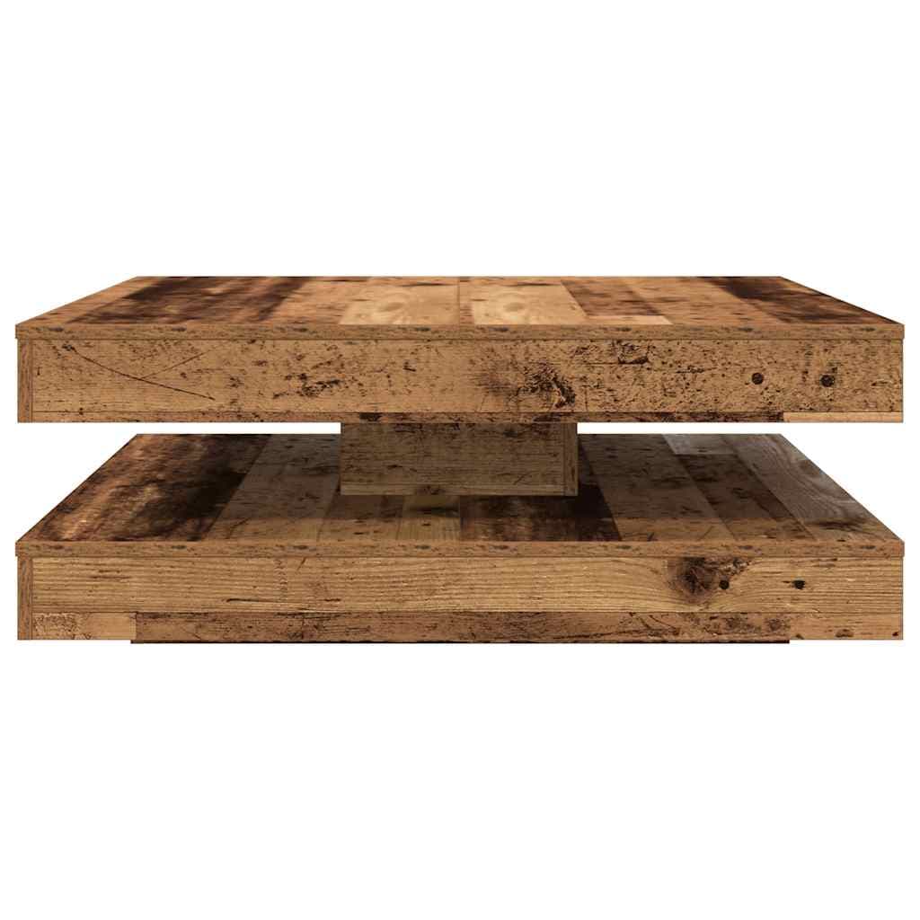 vidaXL Salontafel 360 graden draaibaar oud houtkleurig - foto 4