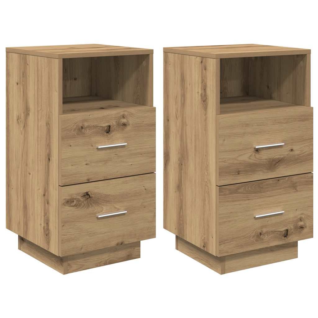 vidaXL Nachtkastjes 2 lades artisanaal - foto 2