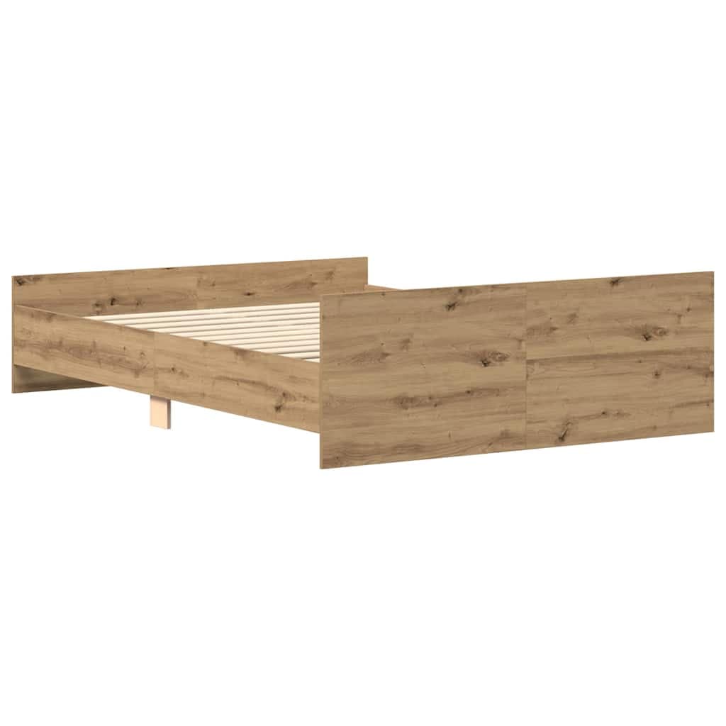 vidaXL Bedframe matras artisanaal eikenkleurig - foto 6
