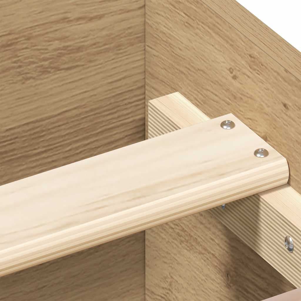 vidaXL Bedframe matras artisanaal eikenkleurig - foto 8