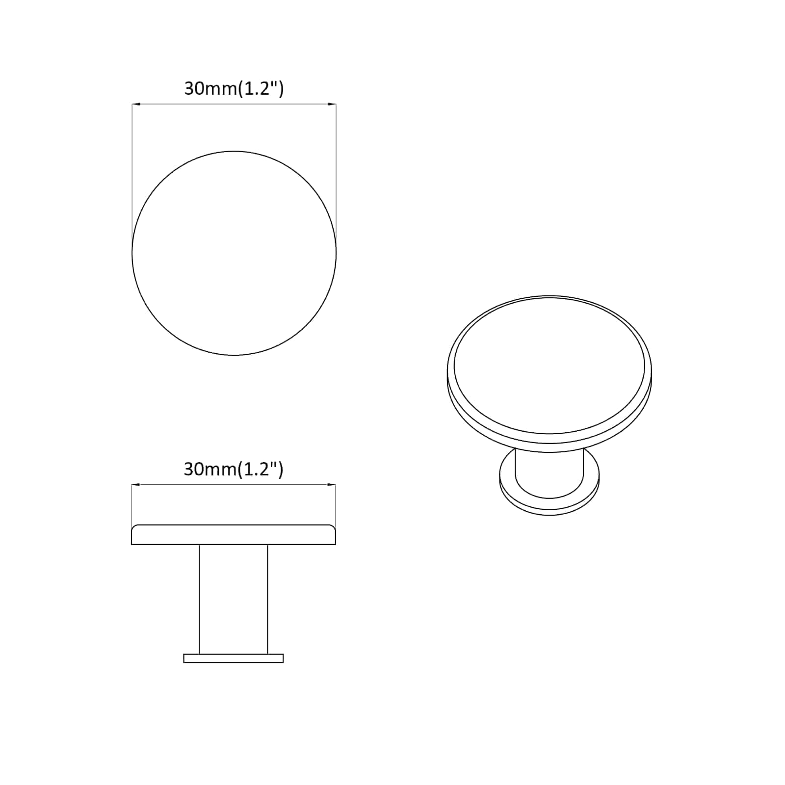 vidaXL Handvat Ø30 mm Aluminium - foto 7