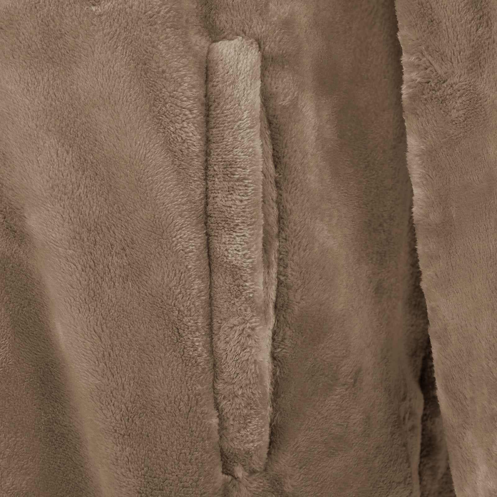 vidaXL Deken hoodie Camel Flanel - foto 6