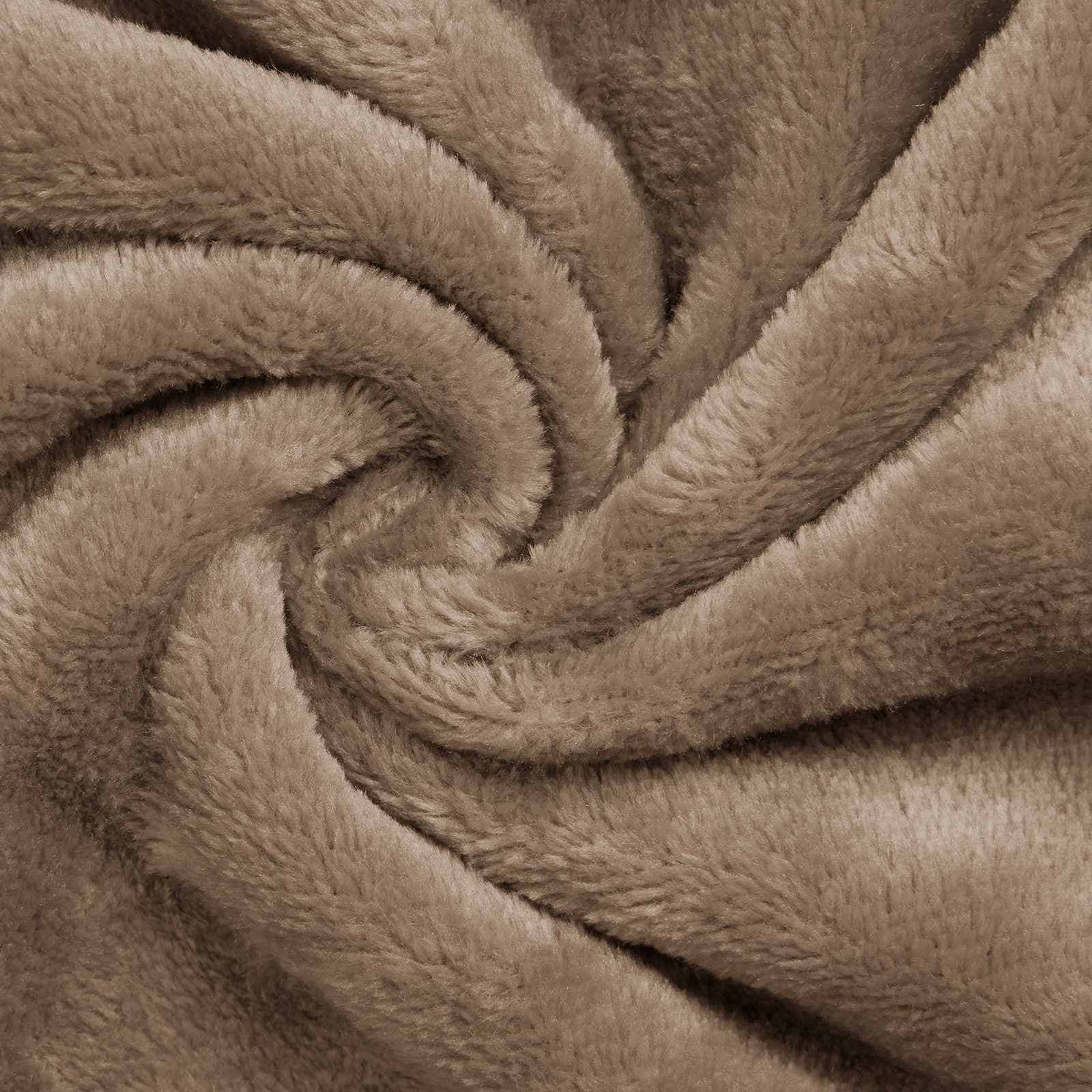 vidaXL Deken hoodie Camel Flanel - foto 7