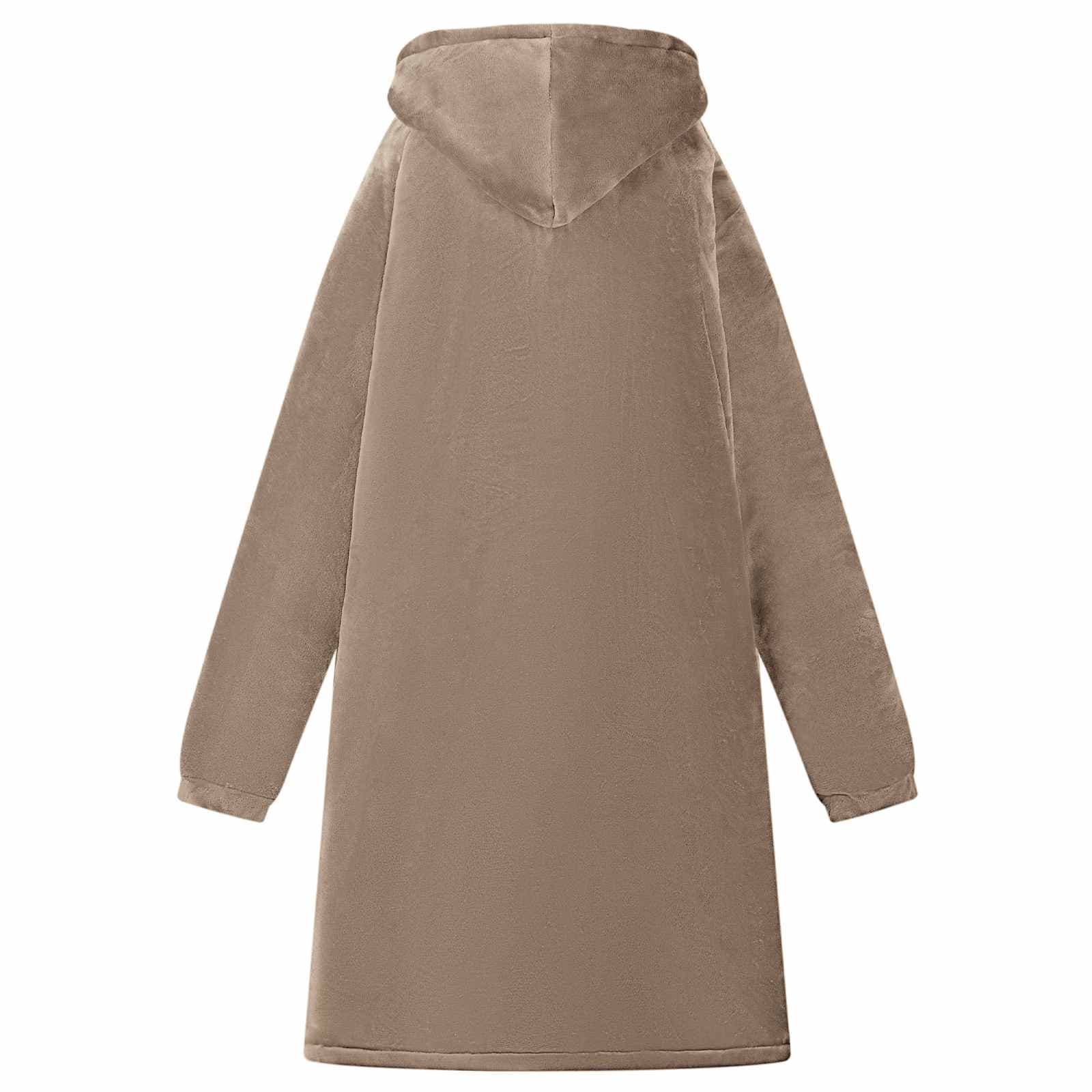 vidaXL Deken hoodie Kameel Fleece Flanel - foto 4