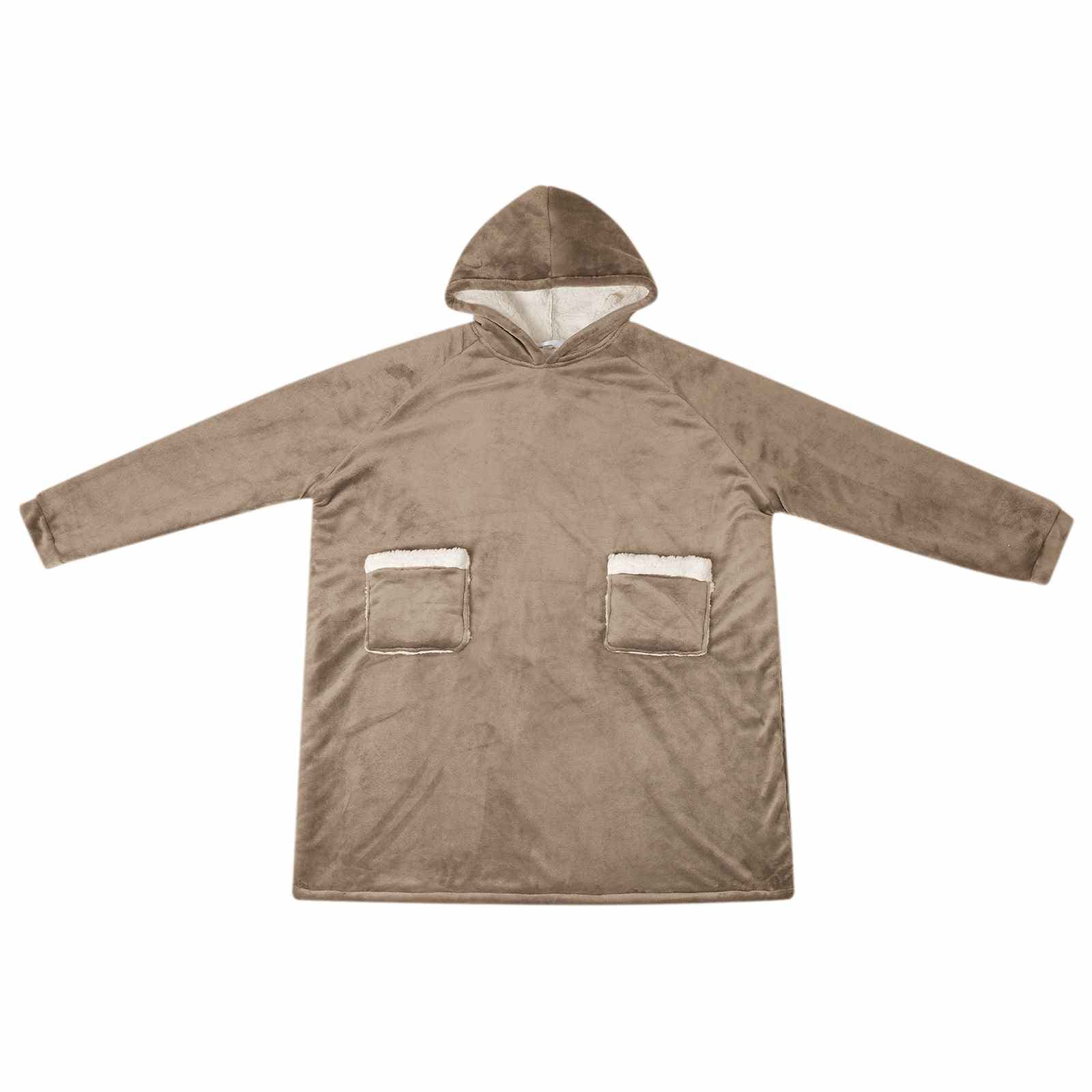 vidaXL Deken hoodie Kameel Fleece Flanel - foto 2