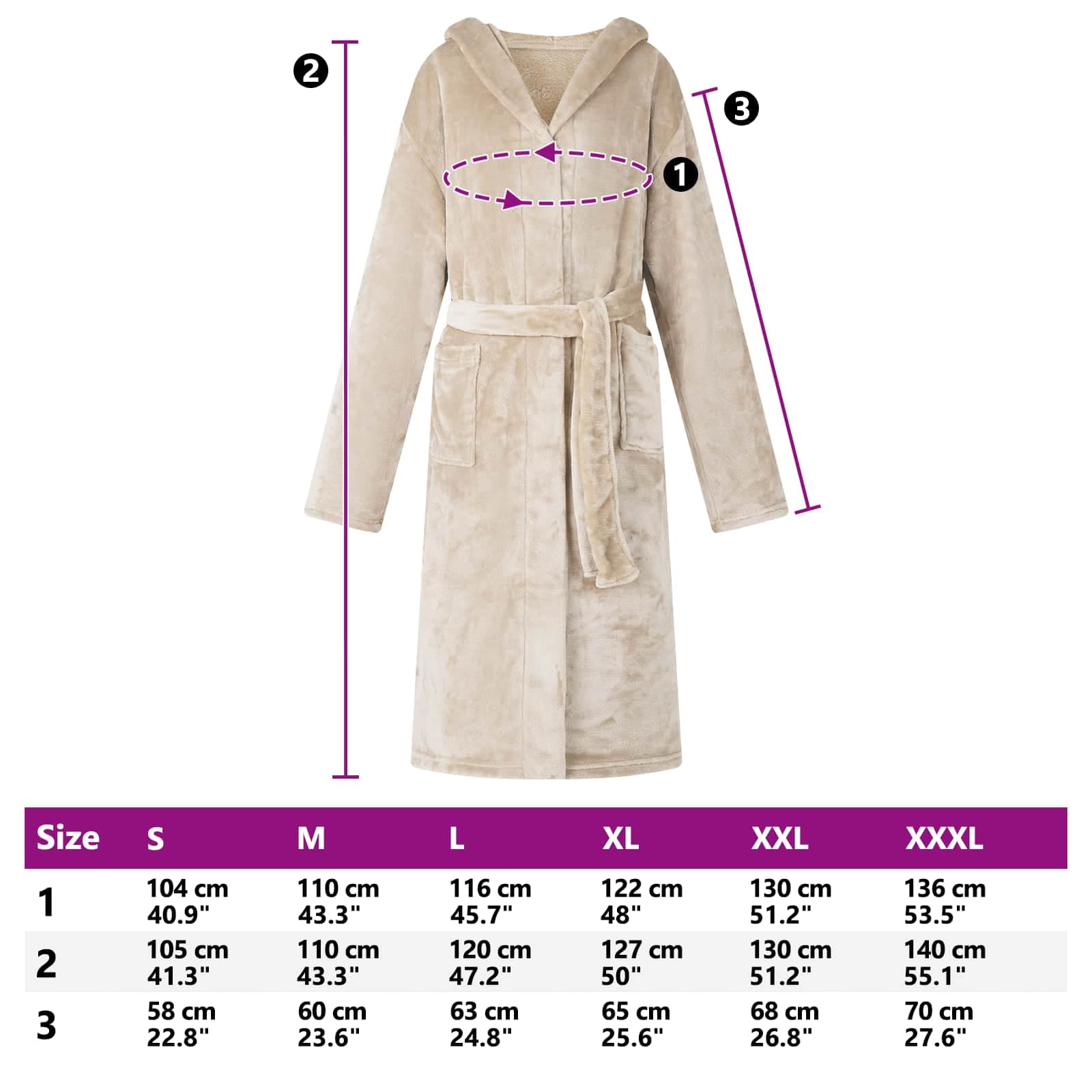 vidaXL Badjas Hoodie Flanel - foto 8
