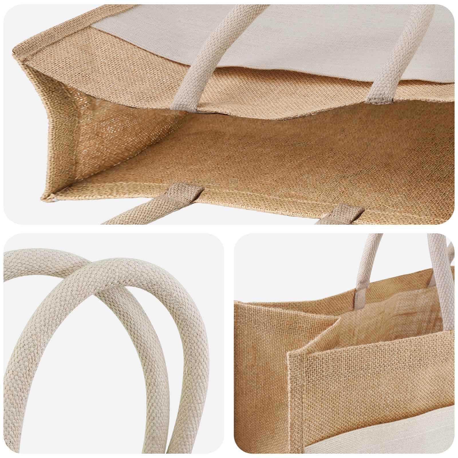 vidaXL Jute handtassen zak 10 - foto 4