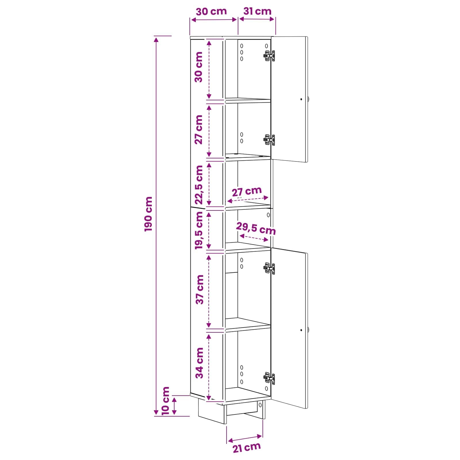 vidaXL Badkamerkast met Open Plank EDE - foto 10