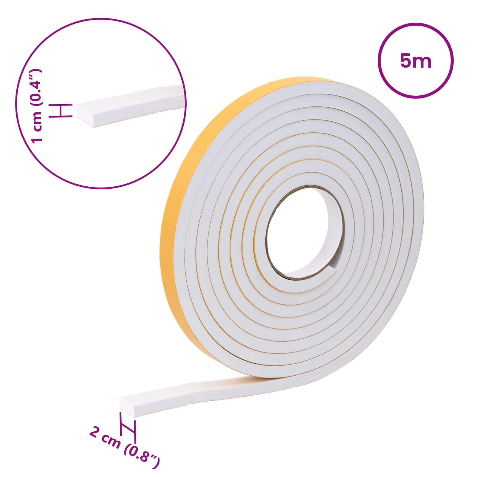 vidaXL Zelfklevende schuimtape 20mm 5 CR Schuim - foto 10