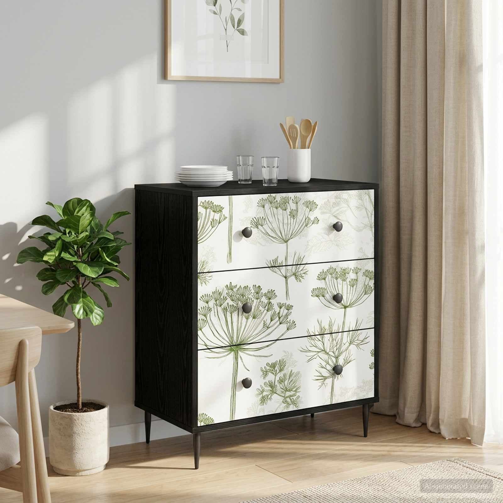 vidaXL Ladekast GOTHA Groene boomprint - foto 1