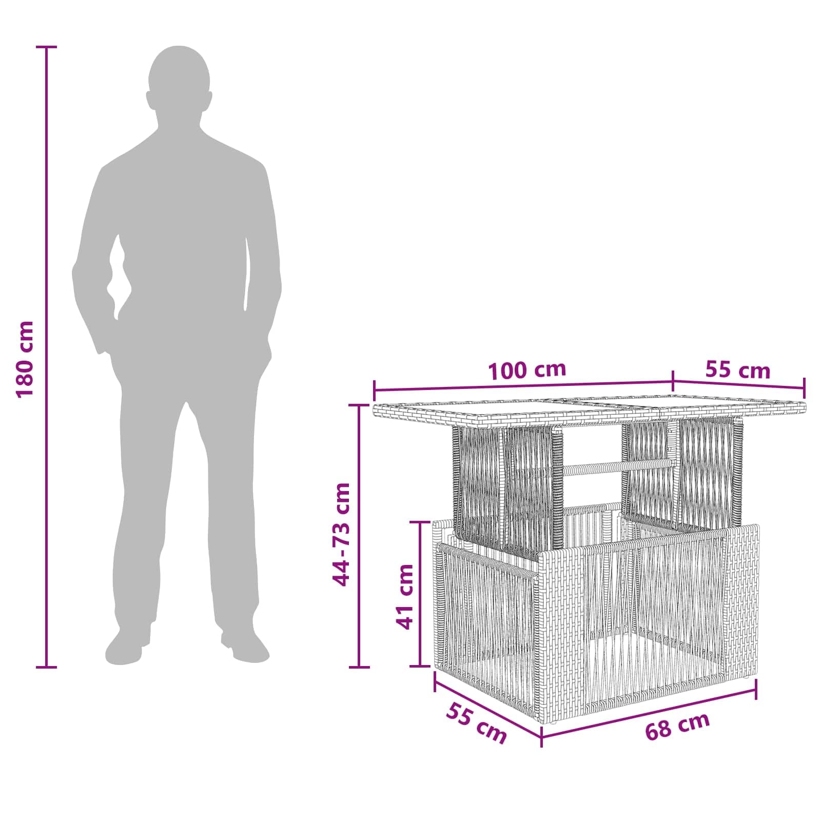 vidaXL Tuinstafel met opklapbare functie - foto 11