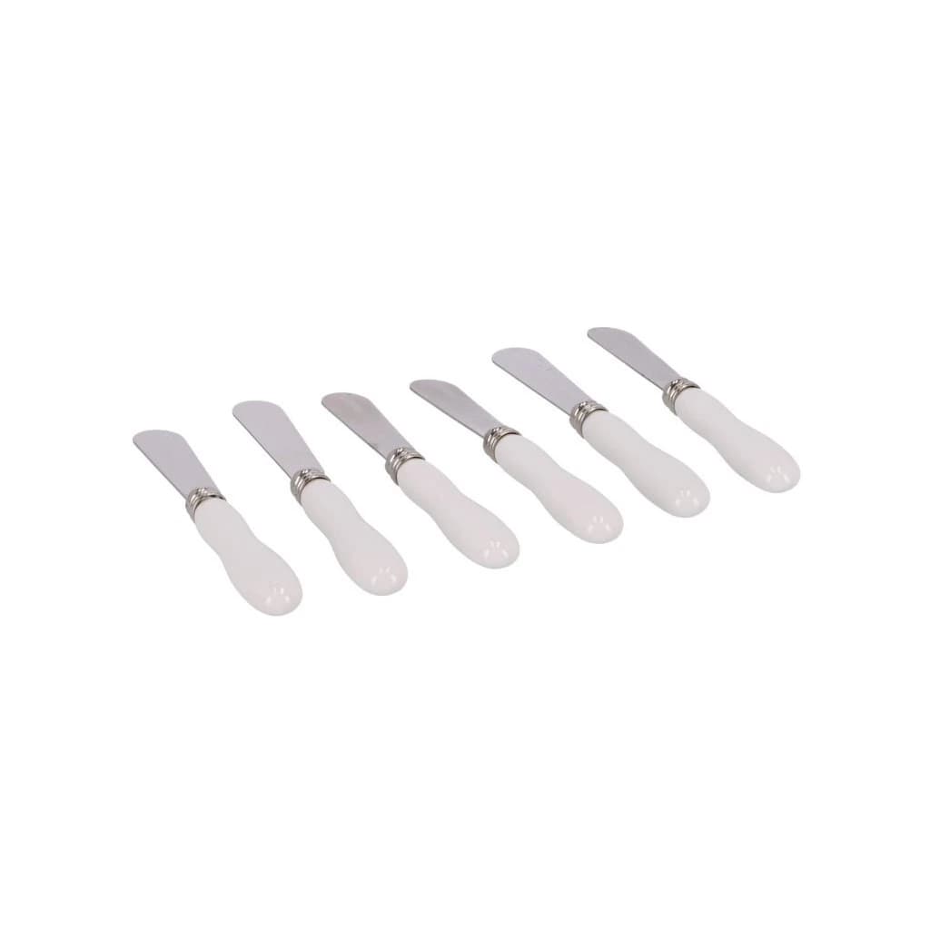 CosyandTrendy Botermesjes 13.5 cm 6 Stuks RVS/Wit - foto 3