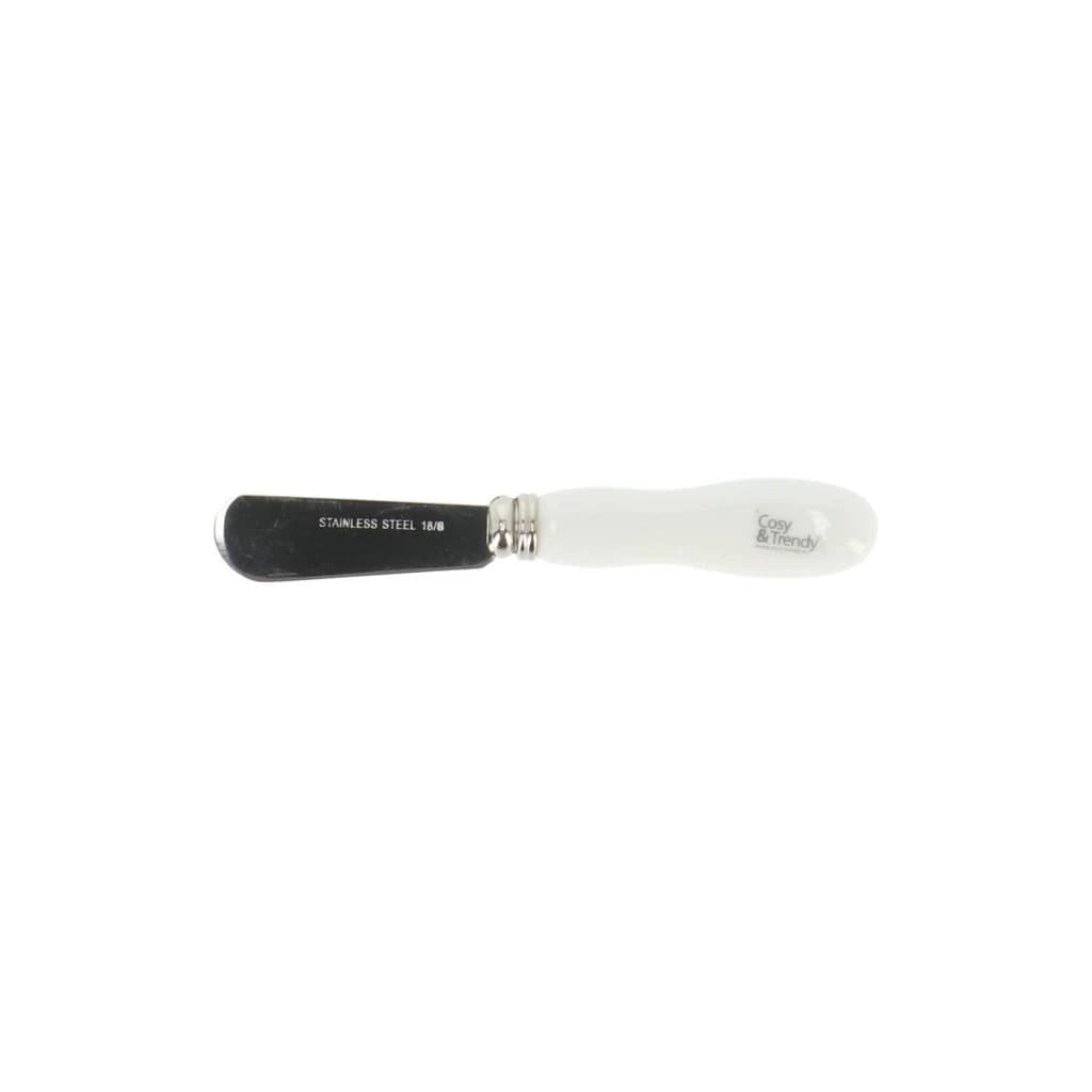 CosyandTrendy Botermesjes 13.5 cm 6 Stuks RVS/Wit - foto 4