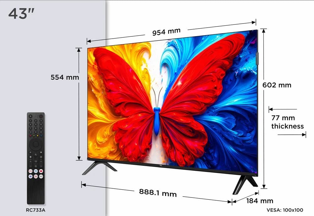 TCL 43S5L 43" | Full HD QLED Smart TV | Android TV | HDR10 | Zwart - foto 8