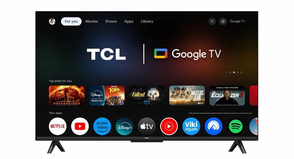 TCL 55P6K 55" | 4K UHD Smart TV | Google TV | HDR10 | Zwart - foto 3