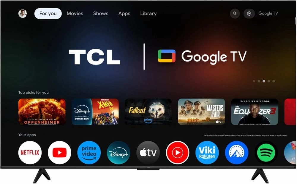TCL 65P71K 65" | 4K QLED Smart TV | Google TV | Dolby Vision | Zwart - foto 3