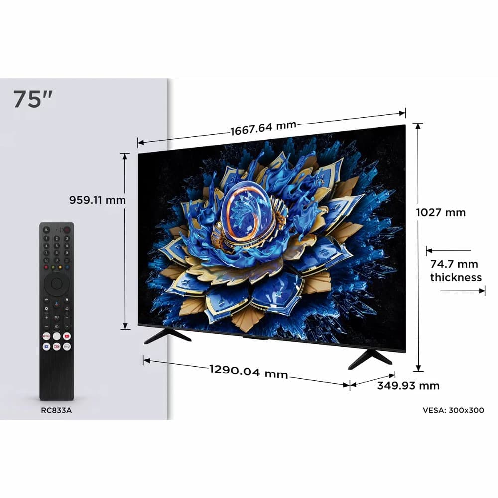 TCL 75T69C | 75" 4K UHD QLED TV | Dolby Vision & HDR10+ | Google TV - foto 4
