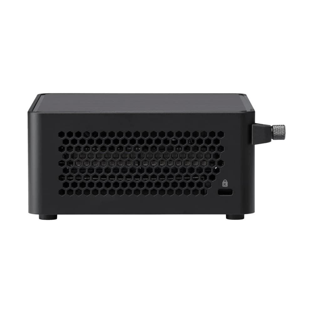 Aansluitingen op de achterzijde van de ASUS NUC 14 Pro