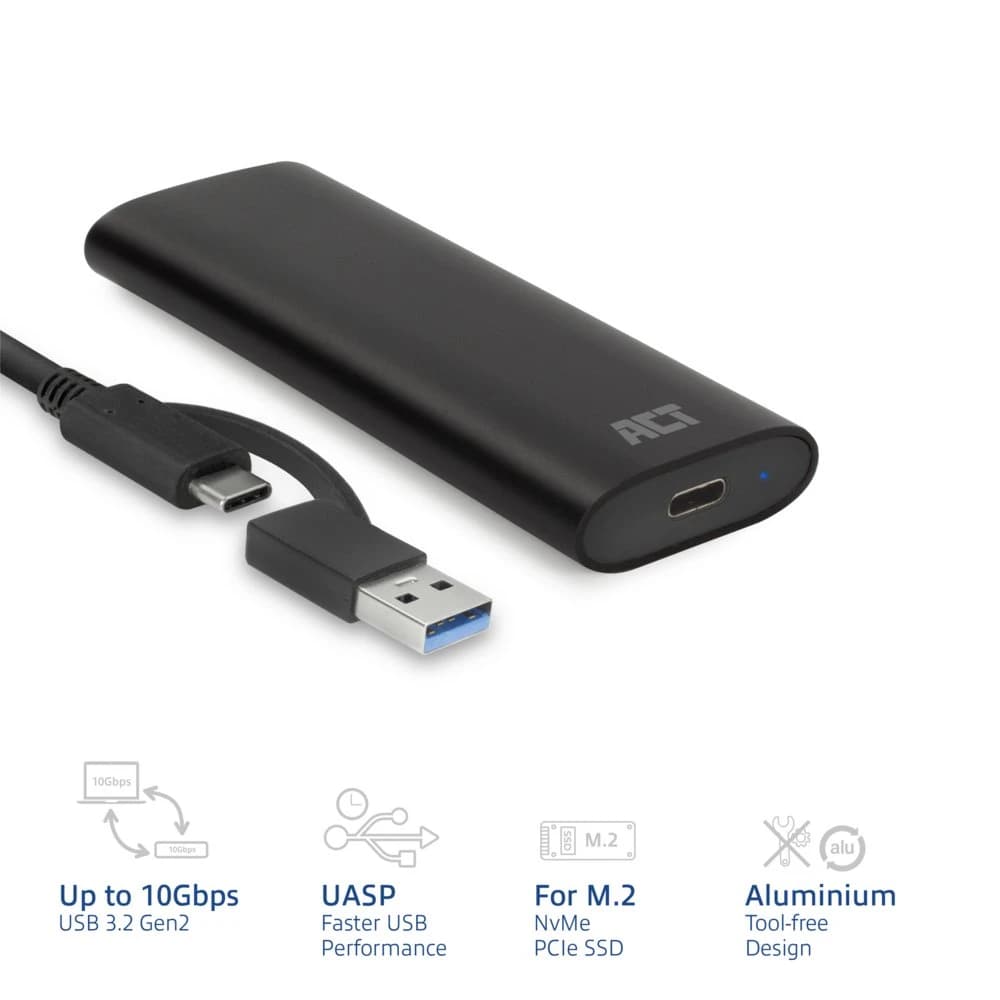 ACT AC1615 tool-free SSD behuizing