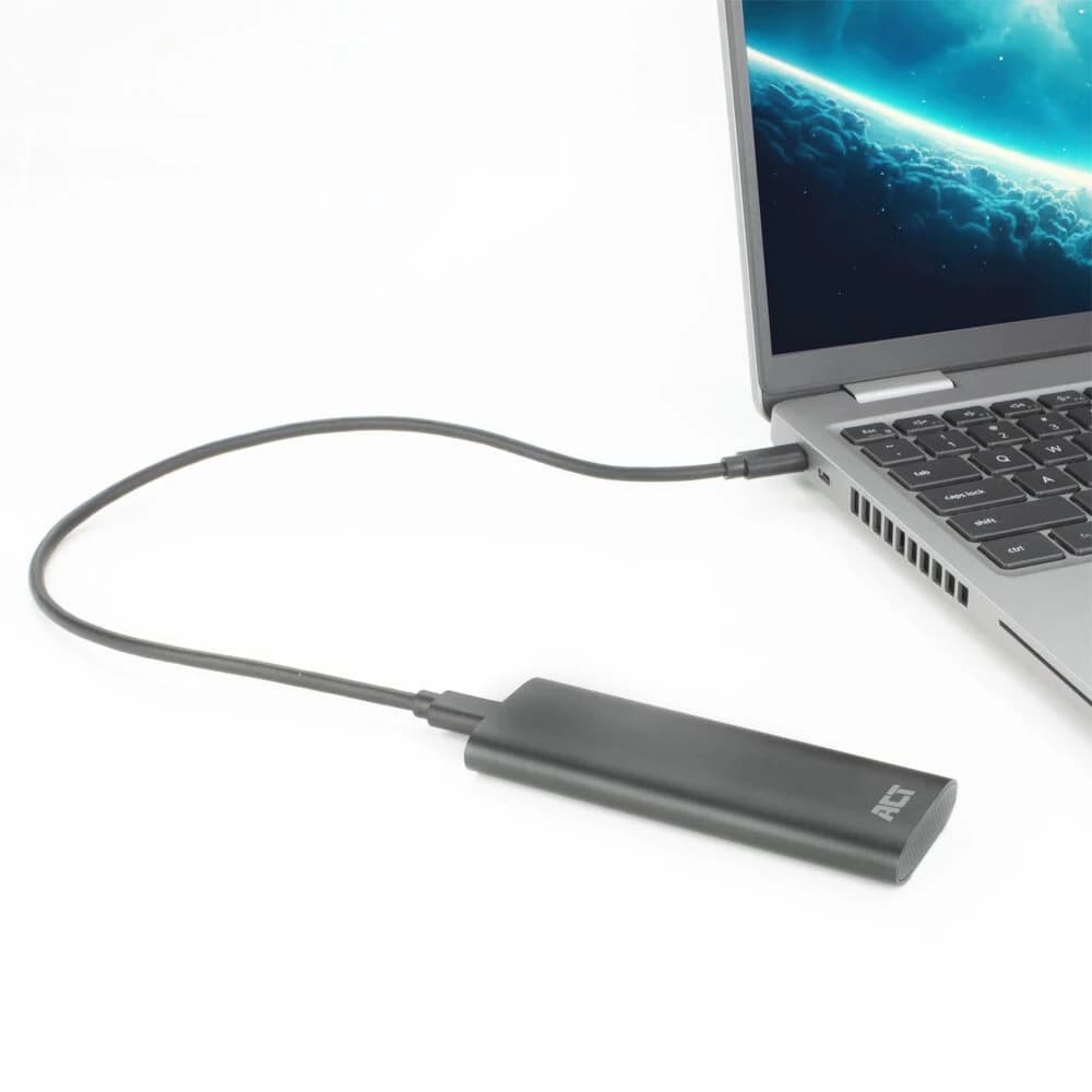 ACT AC1615 USB-C M.2 NVMe/PCIe SSD Behuizing - Tool-Free - Aluminium - USB 3.2 Gen2 (10 Gbps) - foto 5