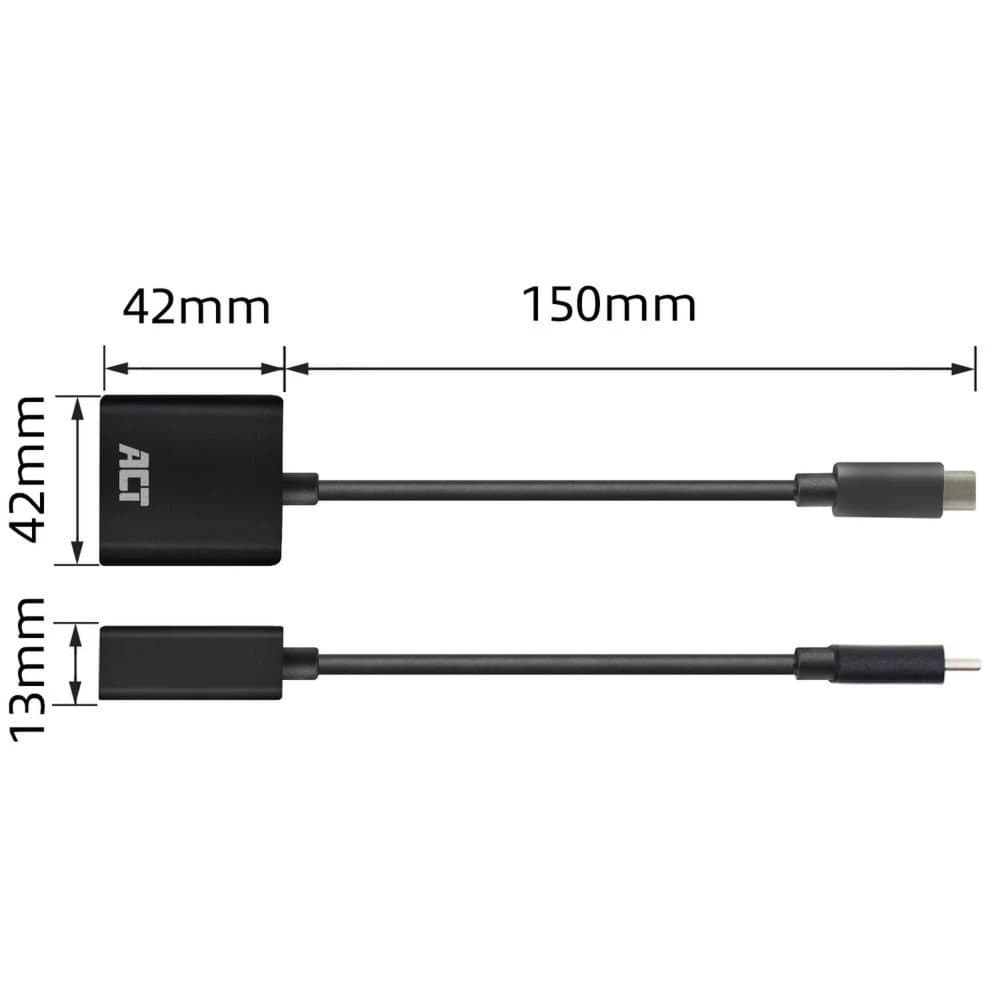 ACT AC7300 | USB-C naar VGA Adapter | 0,15 m | Zwart - foto 5