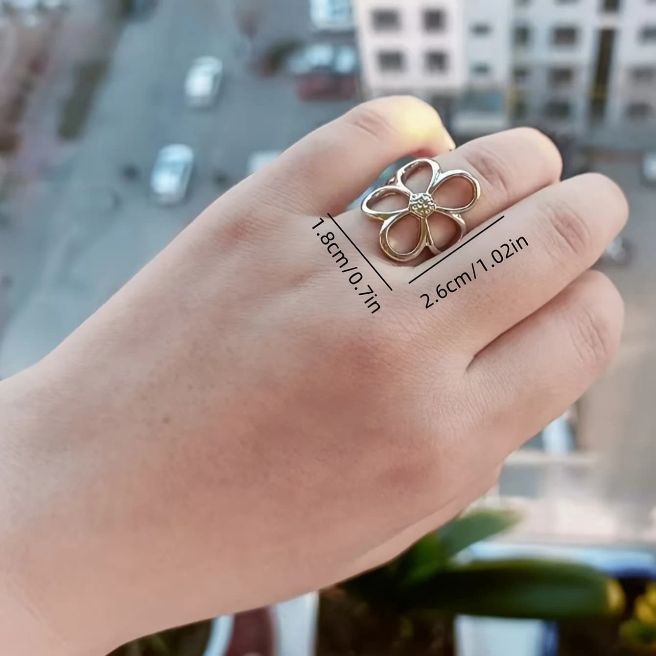 Minimalistische open ring voor dames - foto 3