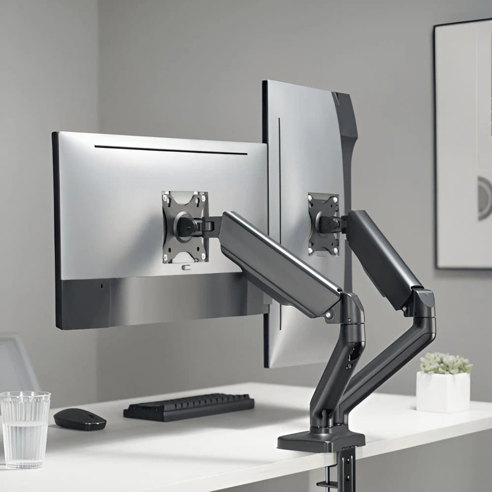 SBOX Flex LCD-S024-2 | Verstelbare Monitor-bureaubeugel | Tot 32" | Max 9kg | VESA 100x100 | 2 Monitoren - foto 8