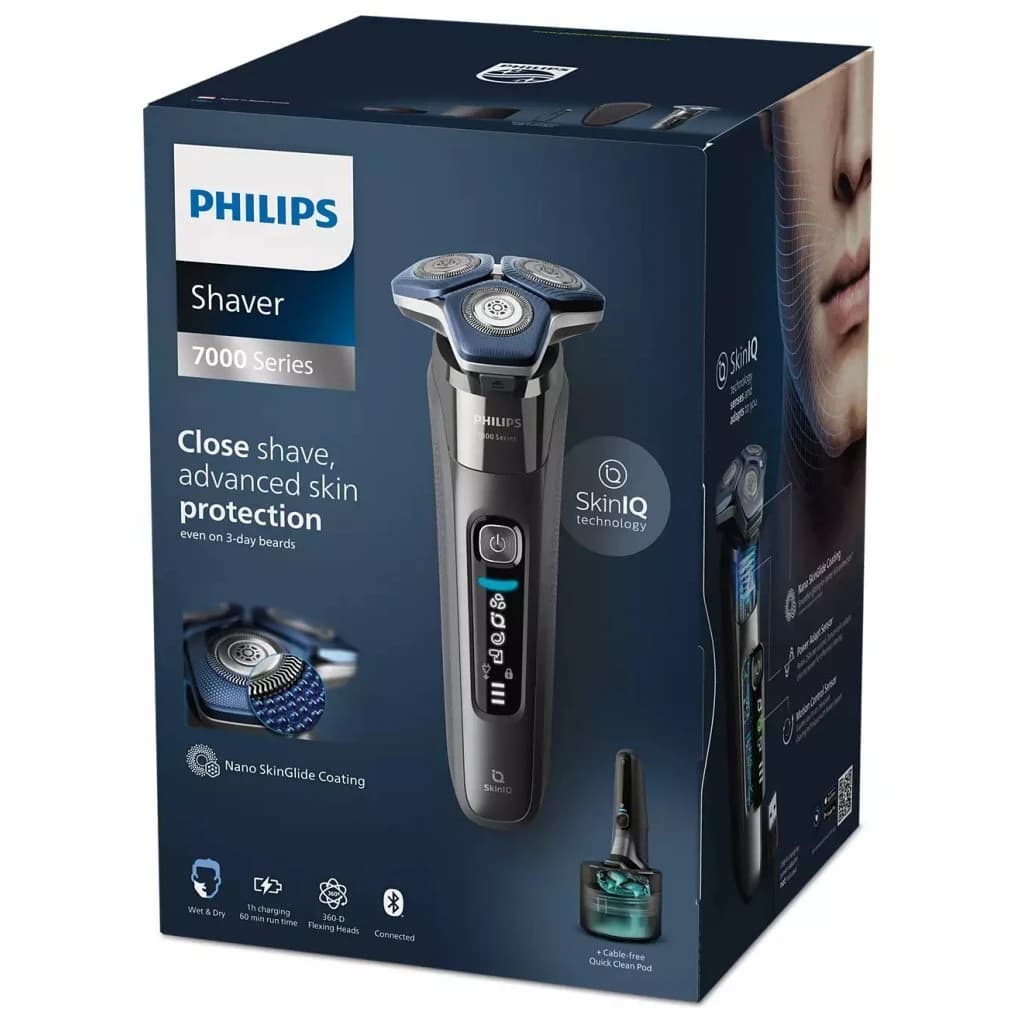 Philips S7887/55 Shaver series 7000 Elektrisch Scheerapparaat Chroom/Blauw - foto 2