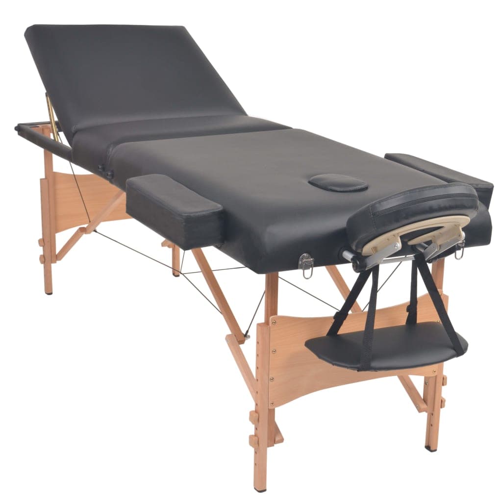 vidaXL Massagetafel- en krukset inklapbaar 3 zones dik - foto 3