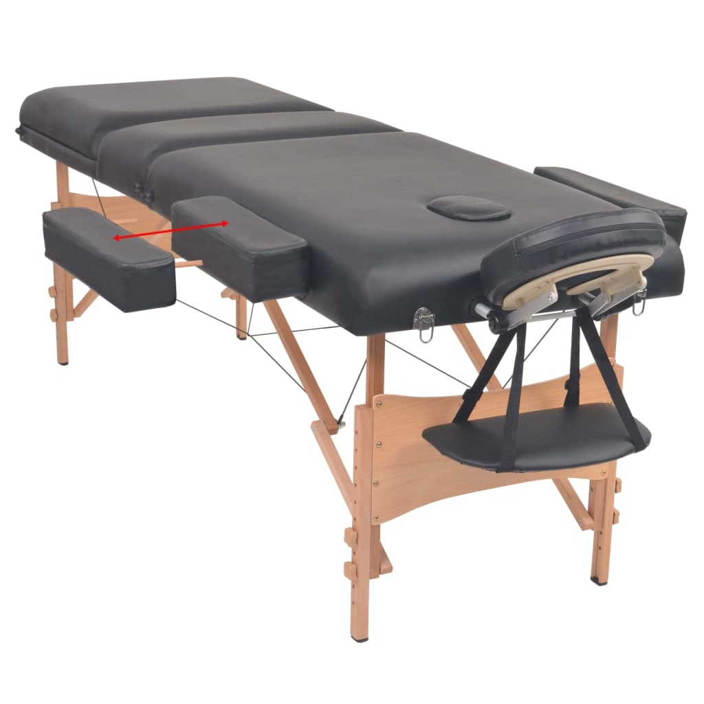 vidaXL Massagetafel- en krukset inklapbaar 3 zones dik - foto 4