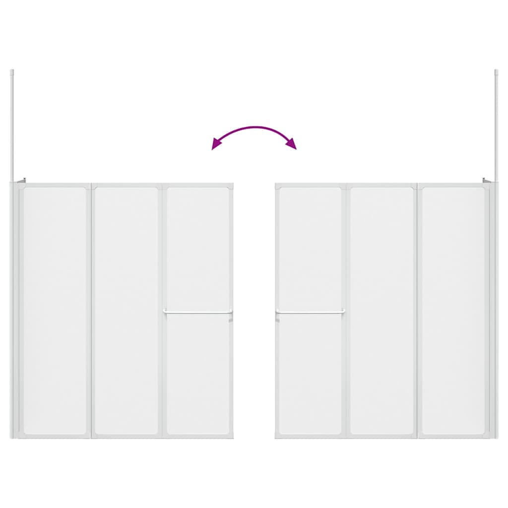 vidaXL Badwand -vormig 4 panelen inklapbaar - foto 11
