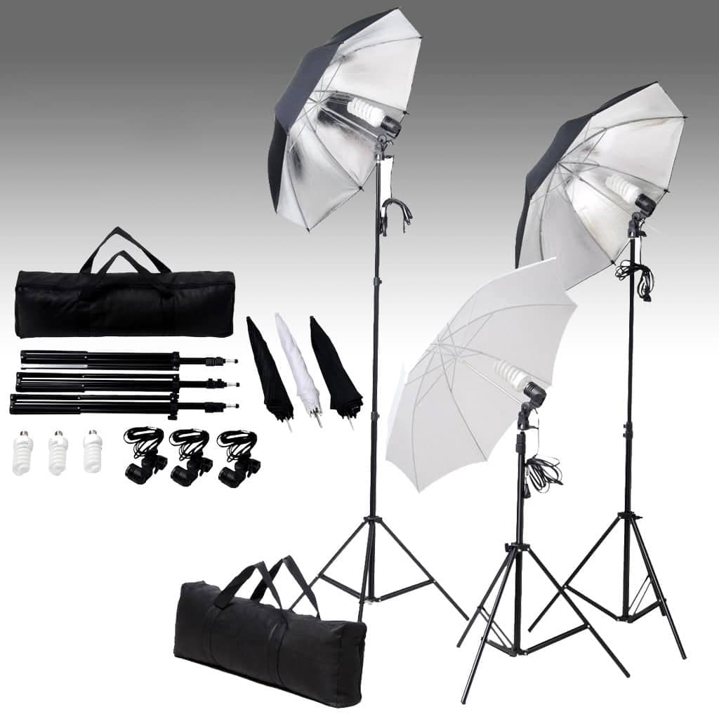vidaXL Fotostudioset achtergrond verlichtingsset - foto 8