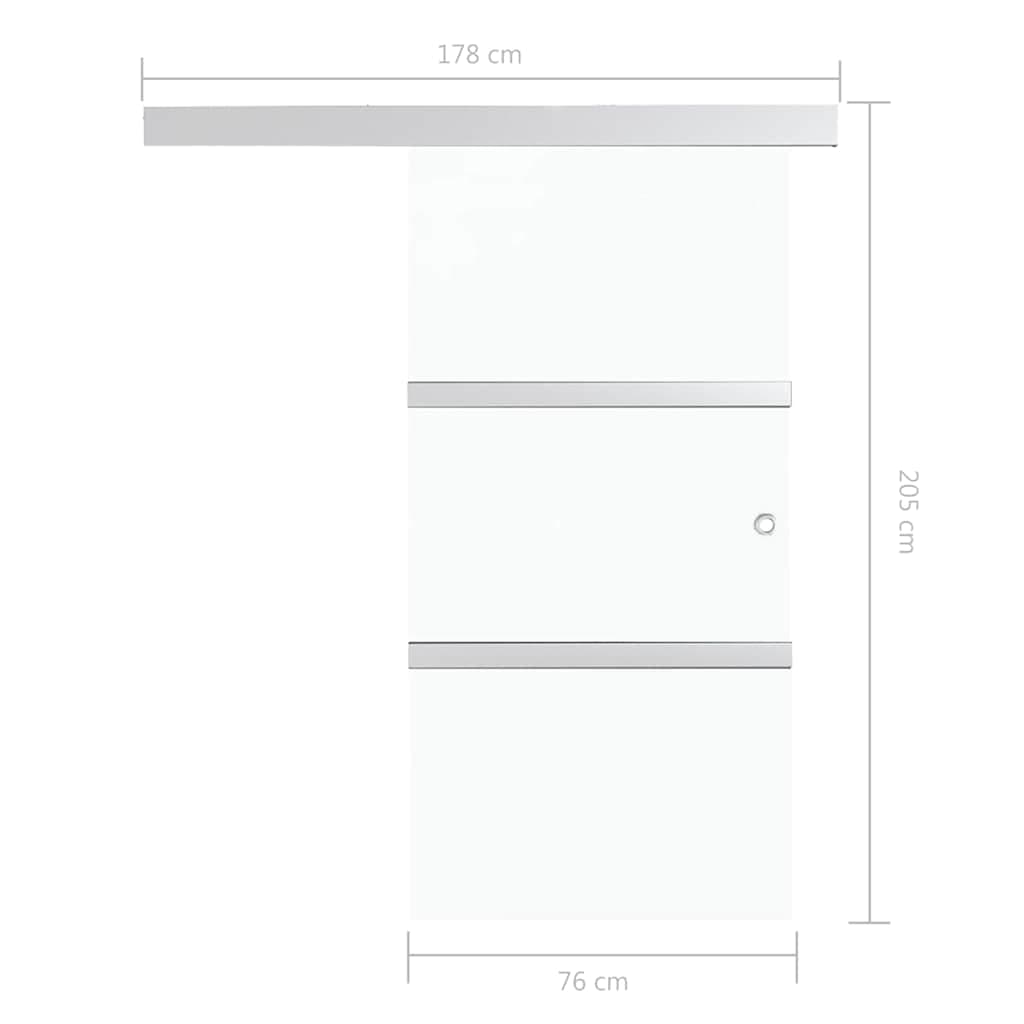 vidaXL Schuifdeur zachte stops ESG-glas - foto 8