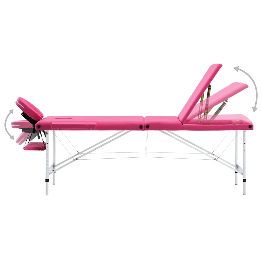 vidaXL Massagetafel inklapbaar 3 zones aluminum - foto 3