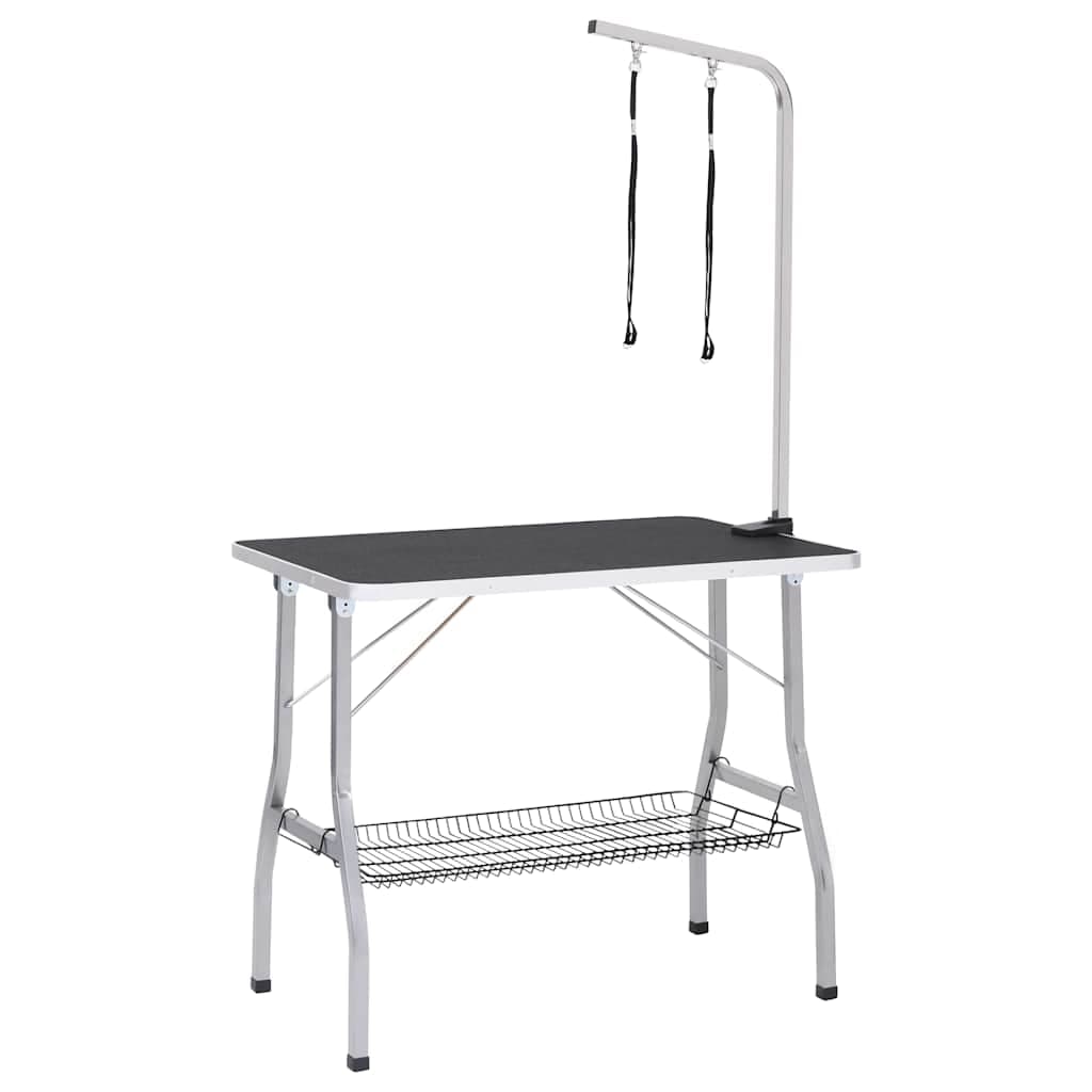 vidaXL Hondentrimtafel verstelbaar 2 lussen opbergschap - foto 2