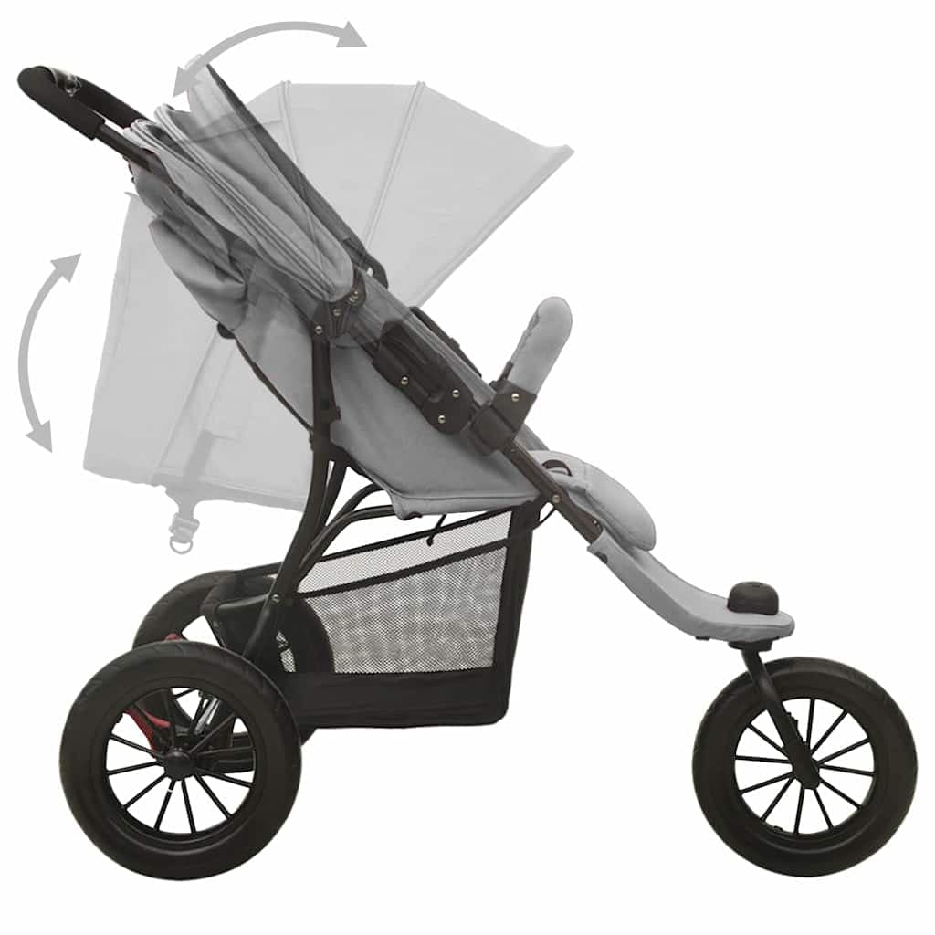 vidaXL Kinderwagen staal - foto 5