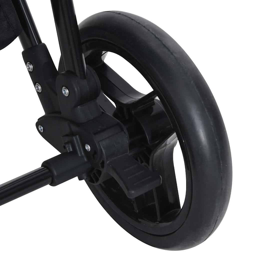 vidaXL Kinderwagen 2-in-1 staal antracietkleurig - foto 8