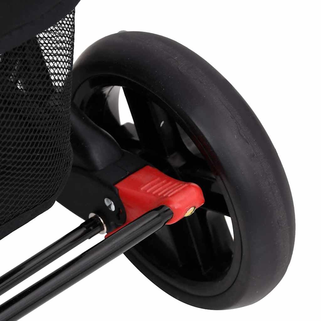 vidaXL Tweelingkinderwagen staal - foto 8