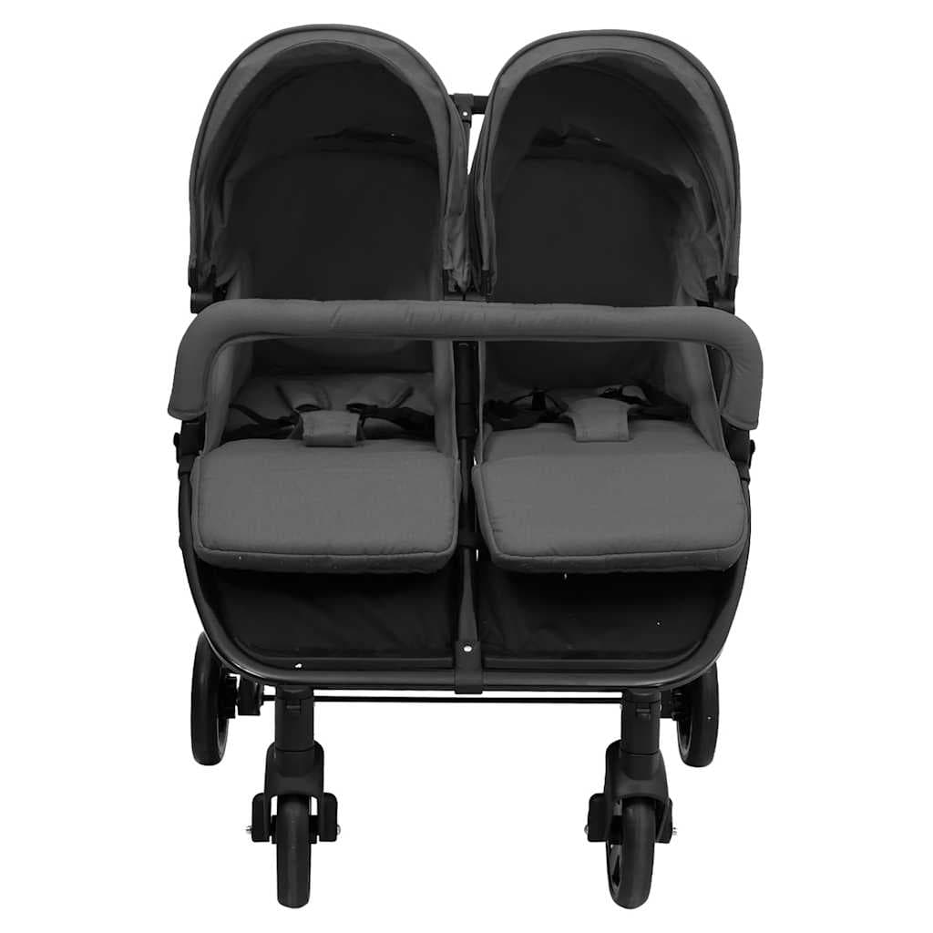 vidaXL Tweelingbuggy staal - foto 2