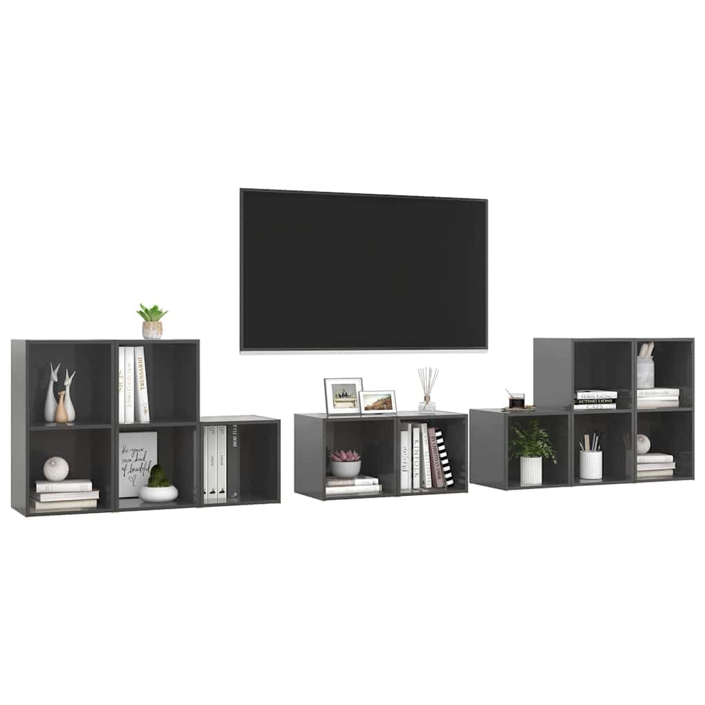 vidaXL 8-delige Tv-meubelset hoogglans - foto 3