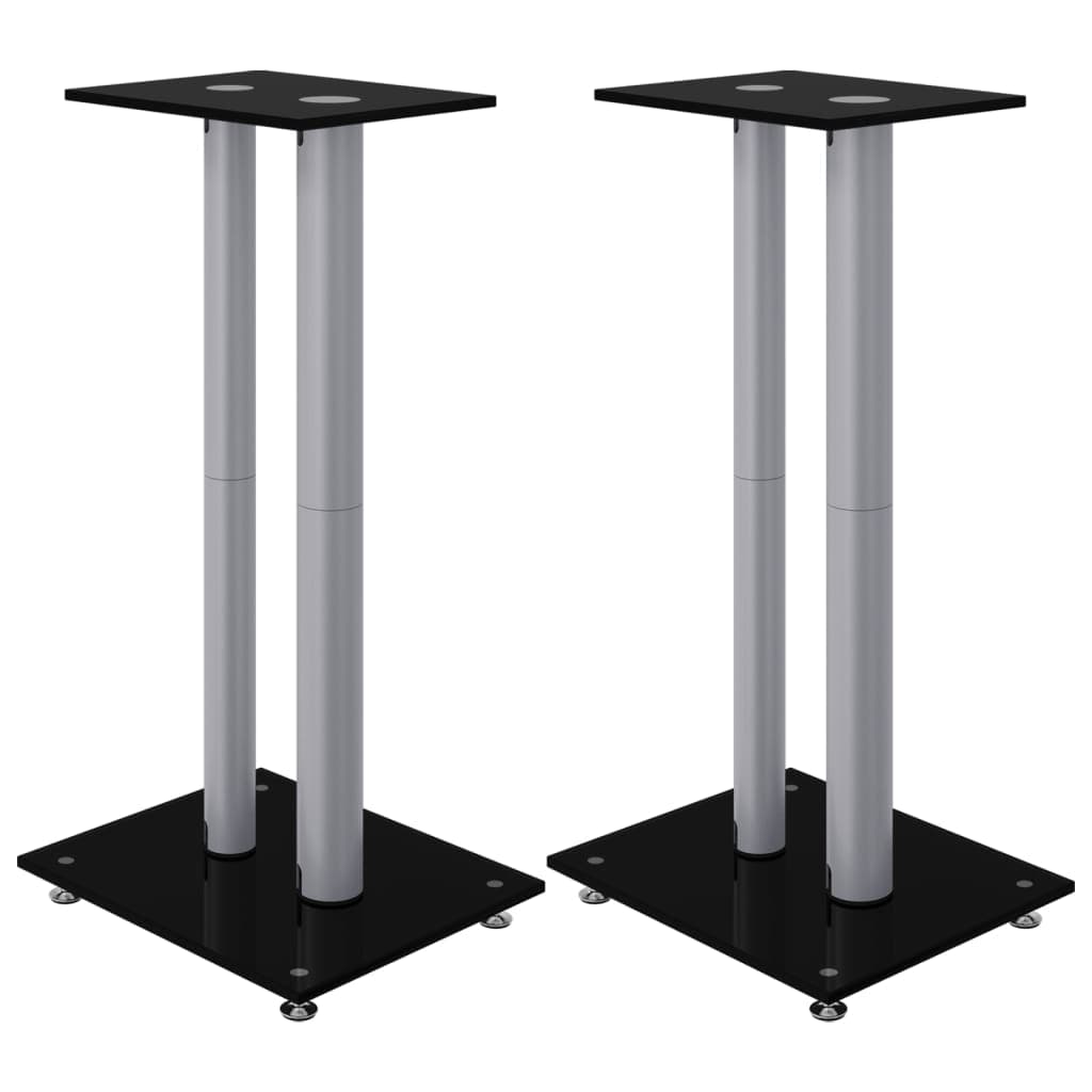 vidaXL Luidsprekerstandaards 2 pijlers gehard glas - foto 2