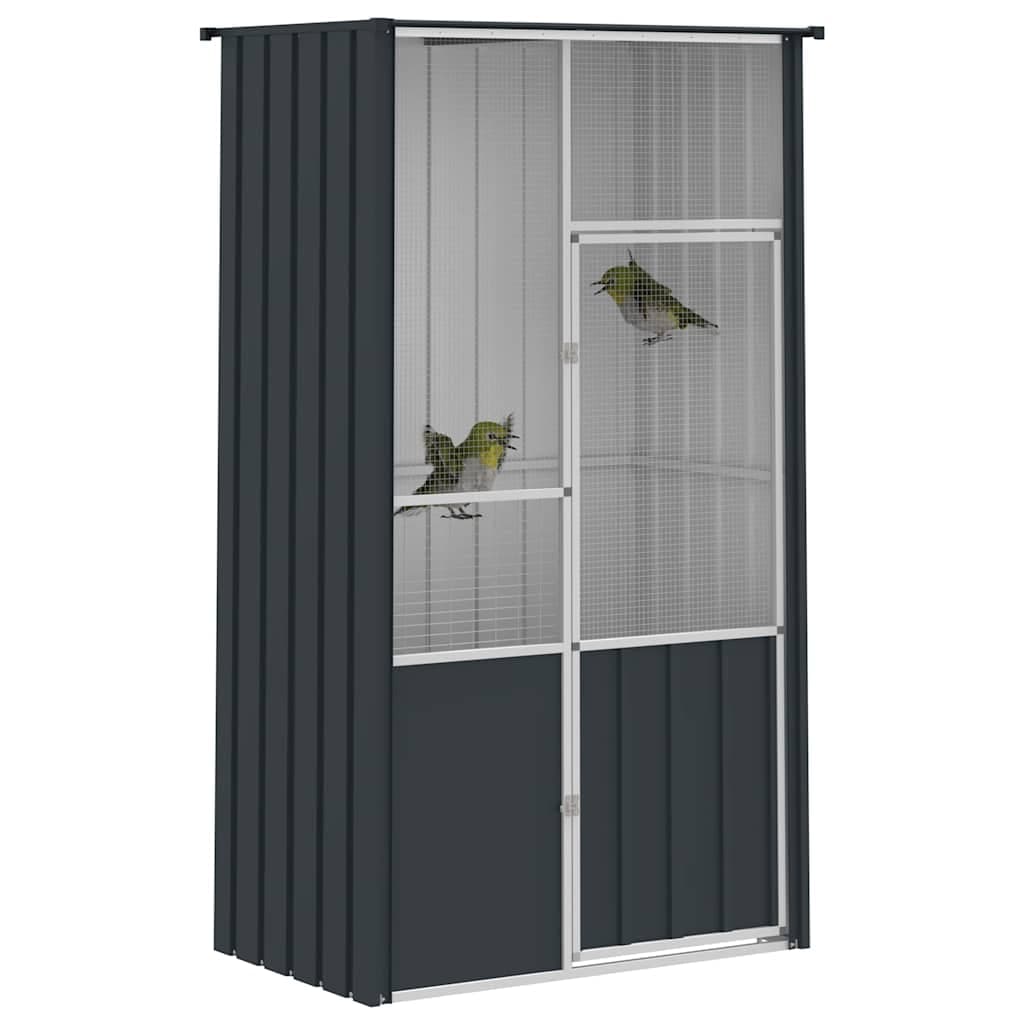 vidaXL Vogelkooi antracietkleur - foto 5
