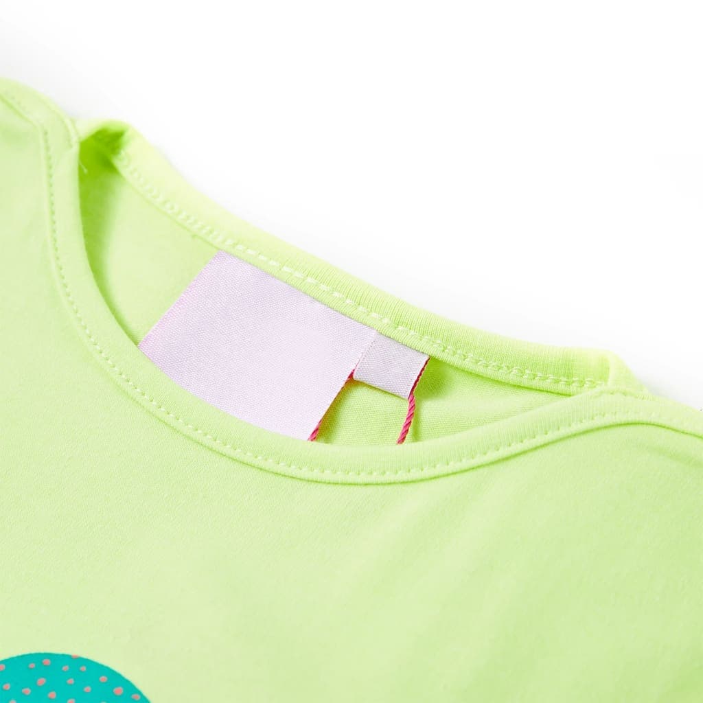 vidaXL Kindershirt 116 fluorescerend - foto 3