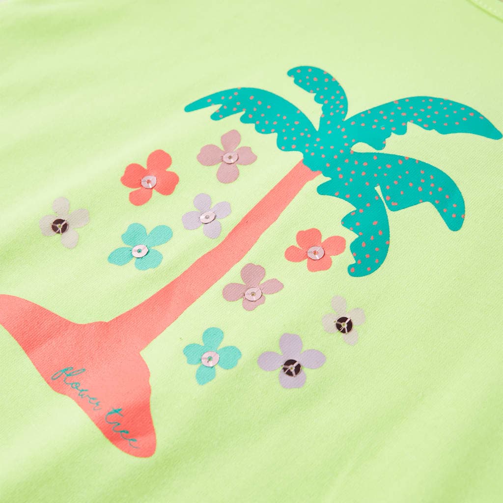 vidaXL Kindershirt 116 fluorescerend - foto 4