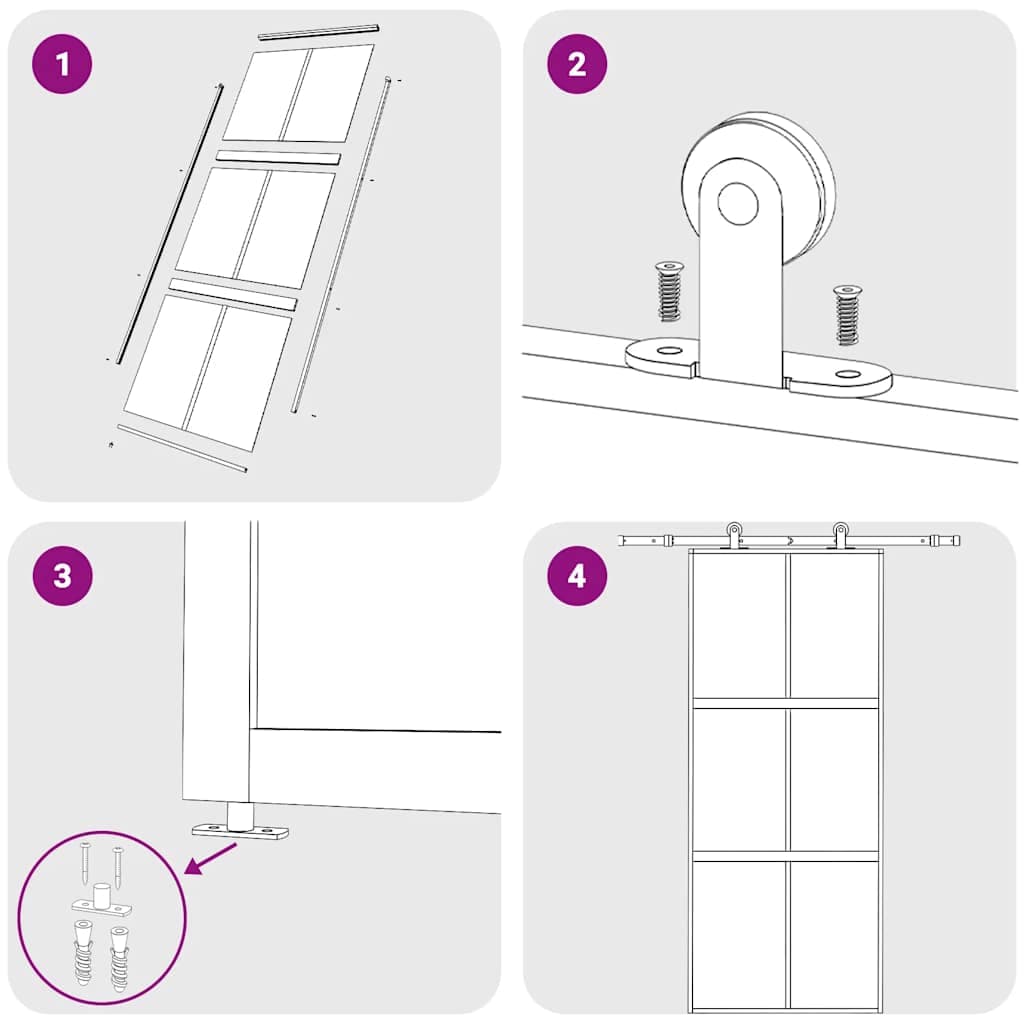 vidaXL Schuifdeur mat ESG-glas - foto 7