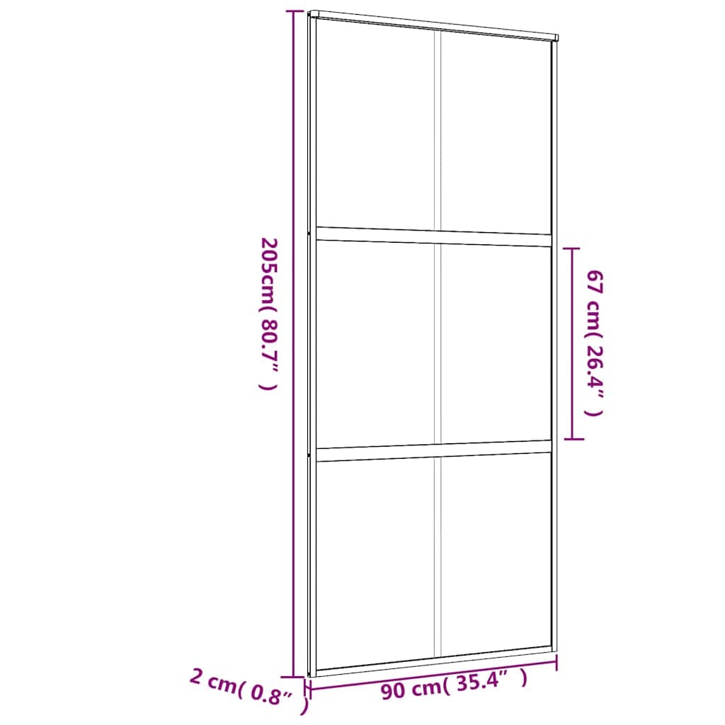 vidaXL Schuifdeur mat ESG-glas - foto 9