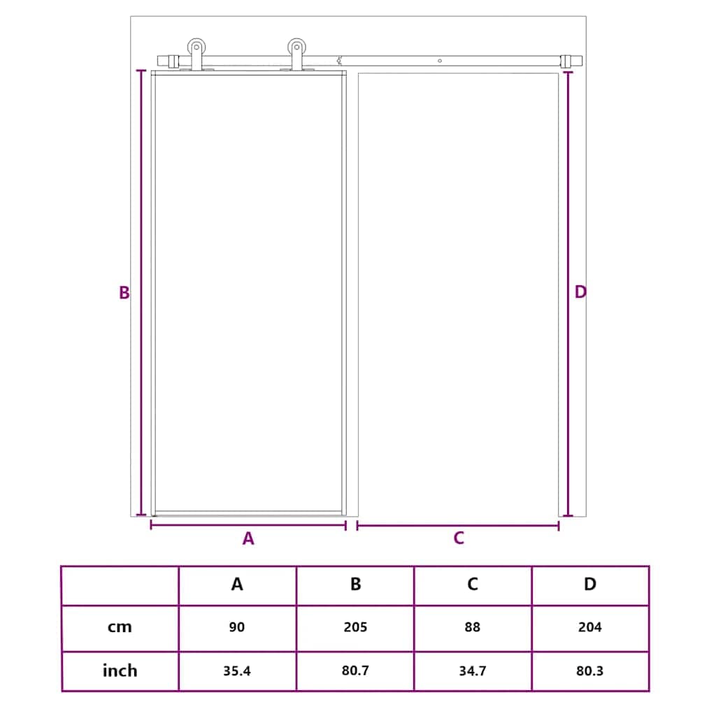 vidaXL Schuifdeur mat ESG-glas - foto 10
