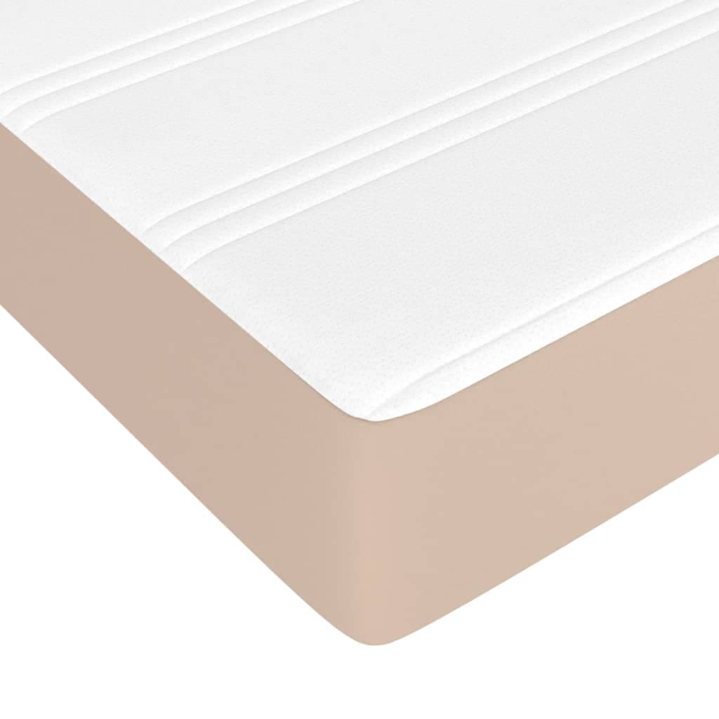vidaXL Pocketveringmatras medium cappuccinokleurig - foto 5